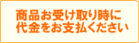 商品お受け取り時に代金をお支払ください